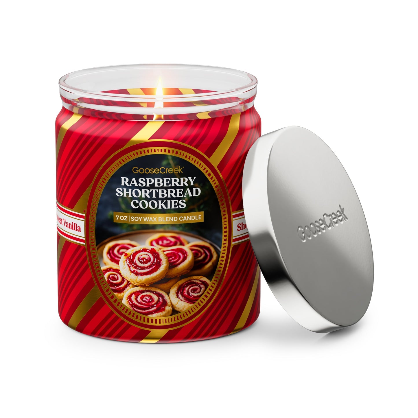 Raspberry Shortbread Cookie 7oz Single Wick Candle