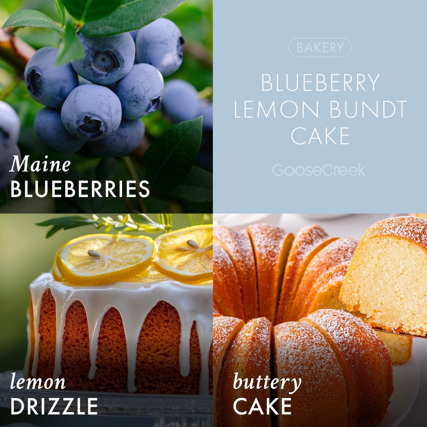 Blueberry Lemon Bundt Cake 3-Wick Candle