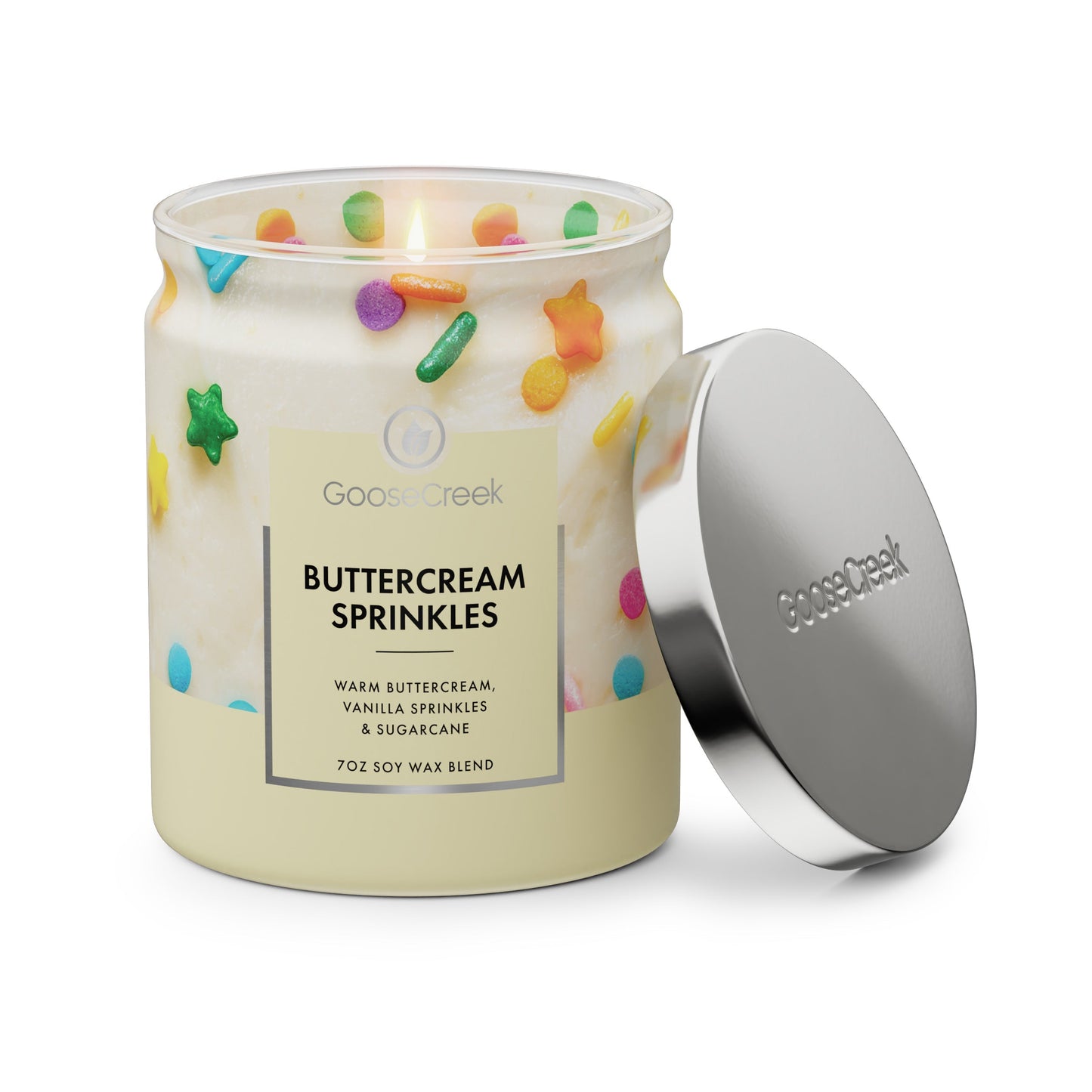 Buttercream Sprinkles 7oz Single Wick Candle