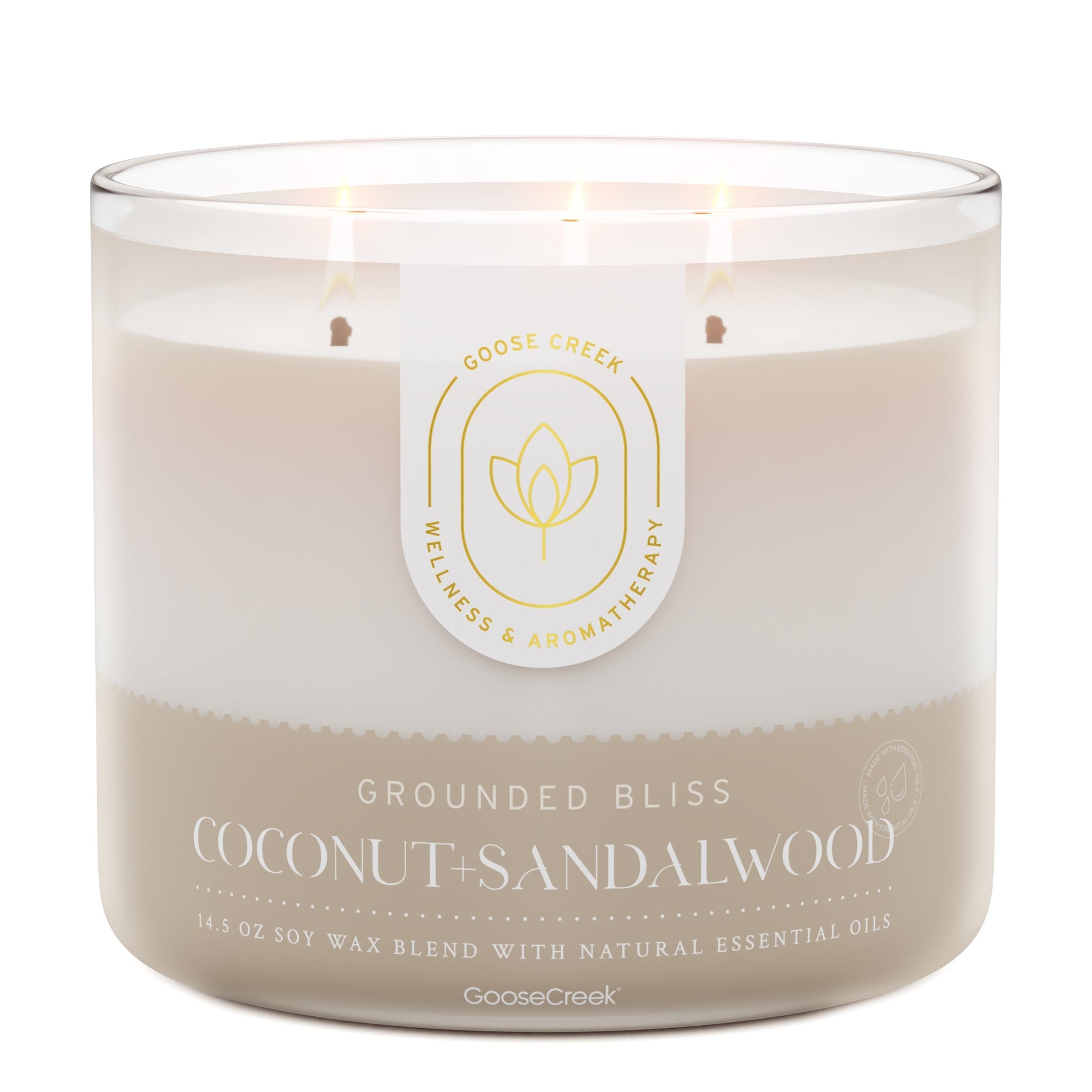 Coconut & Sandalwood Aromatherapy 3-Wick Candle