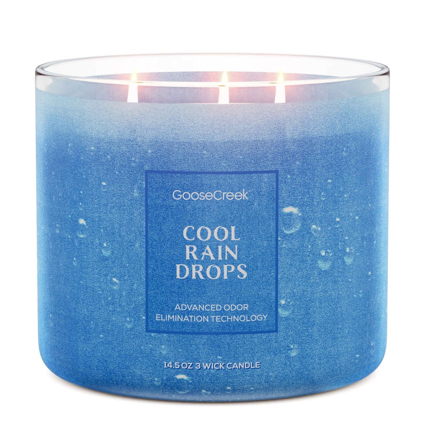 Cool Rain Drops Odor Eliminating 3-Wick Candle