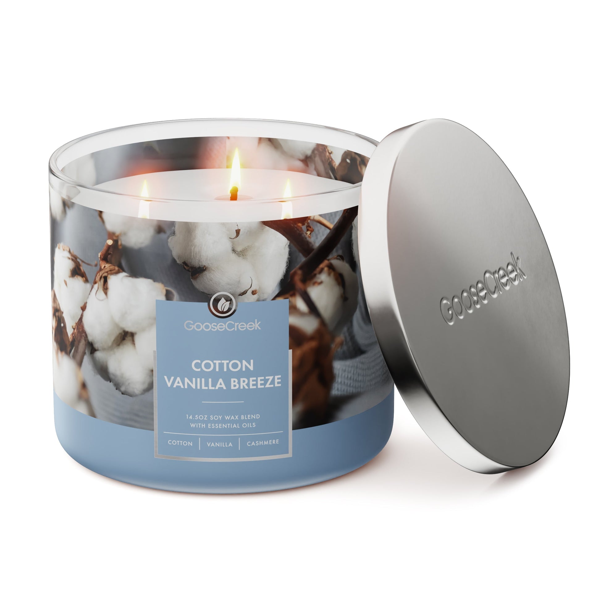 Cotton Vanilla Breeze 3-Wick Candle