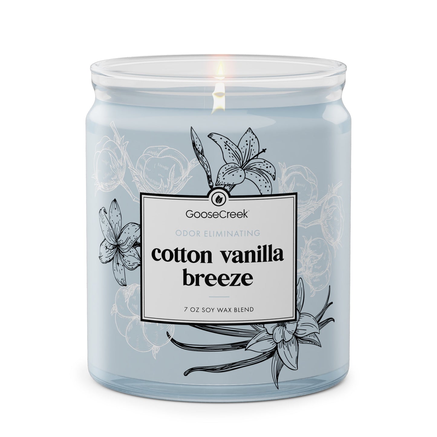 Cotton Vanilla Breeze Odor Eliminating 7oz Single Wick Candle