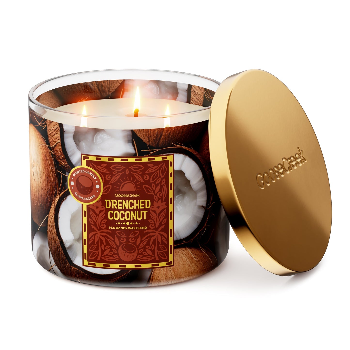 Drenched Coconut 3-Wick Candle