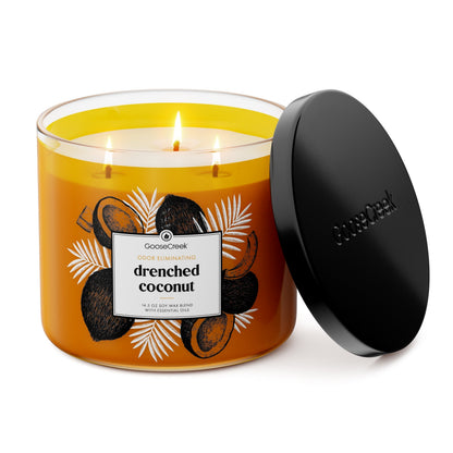 Drenched Coconut Odor Eliminating 3-Wick Candle