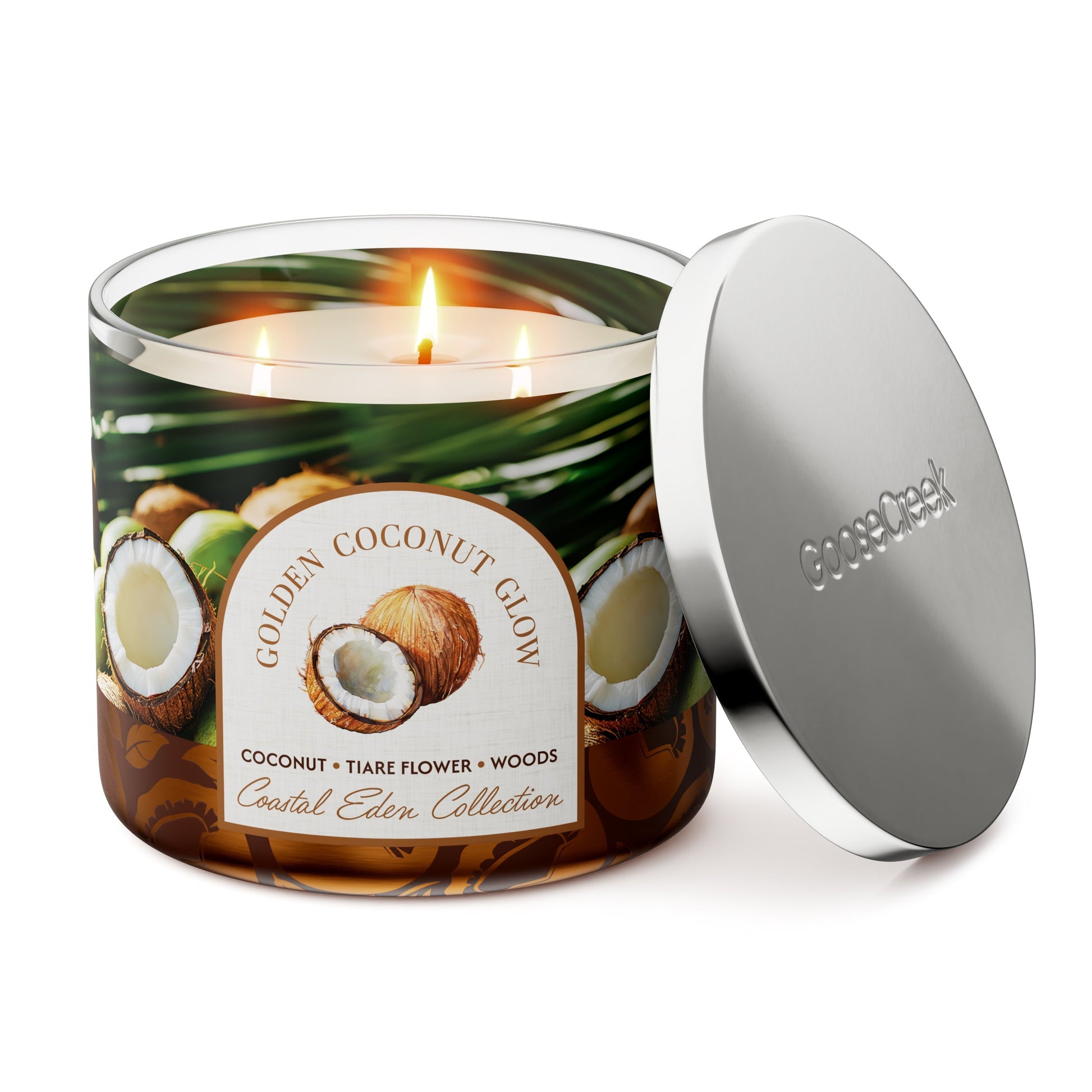 Golden Coconut Glow 3-Wick Candle