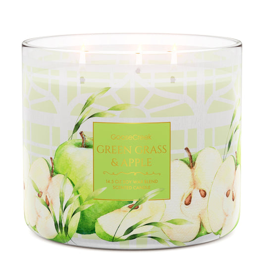 Green Grass & Apple 3-Wick Candle