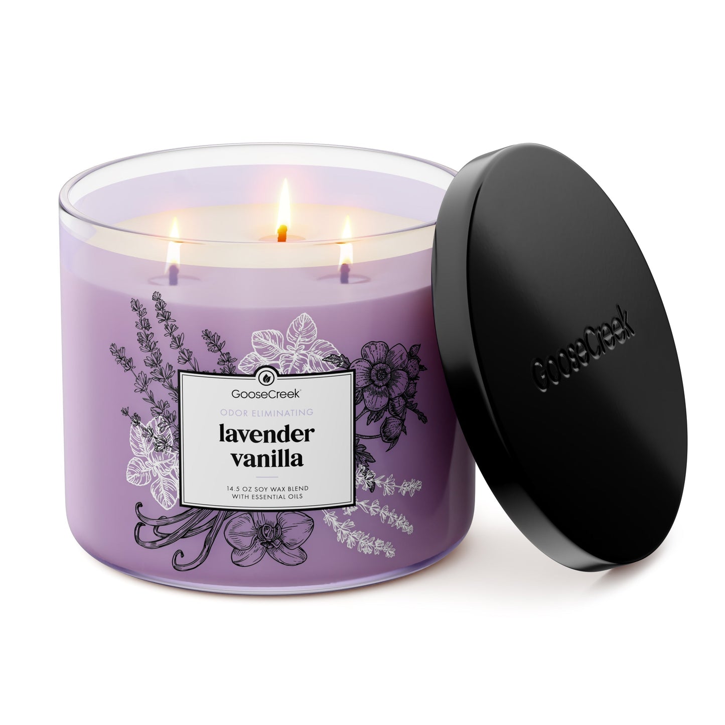Lavender Vanilla Odor Eliminating 3-Wick Candle