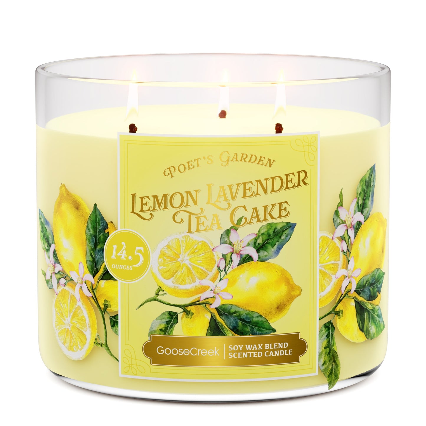 Lemon Lavender Tea Cake 3-Wick Candle