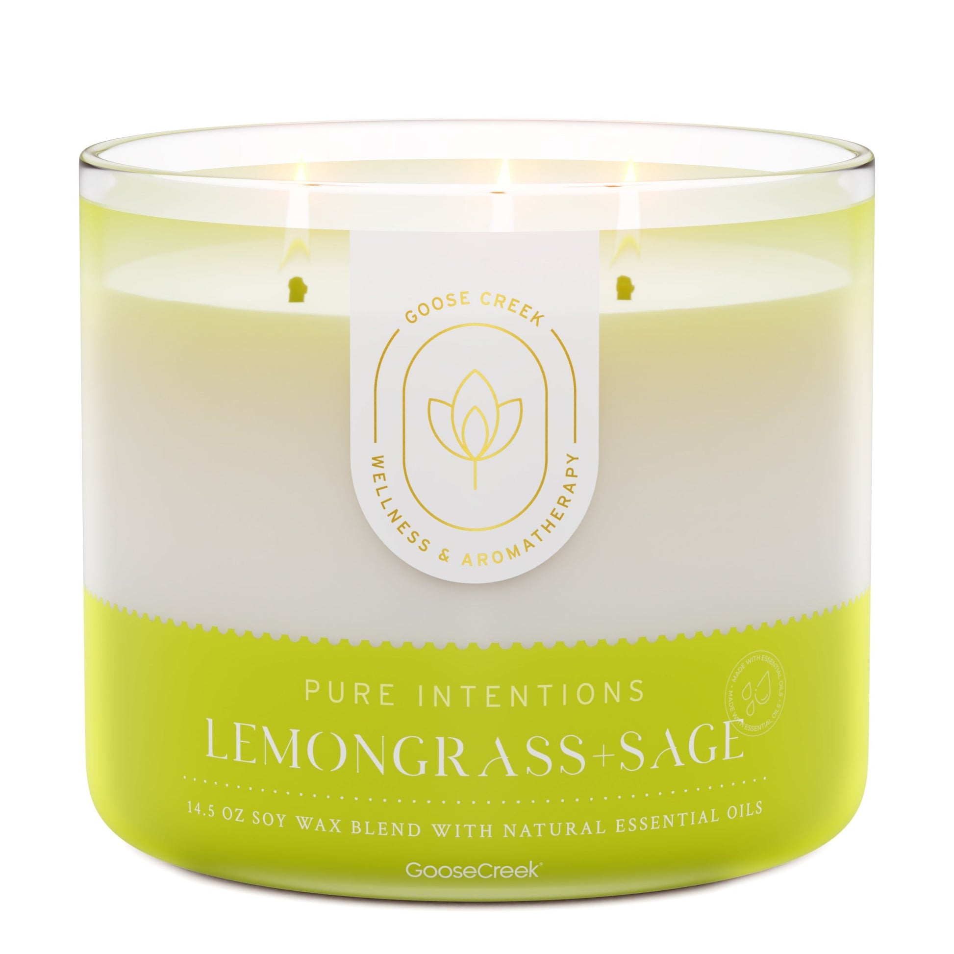 Lemongrass & Sage Aromatherapy 3-Wick Candle
