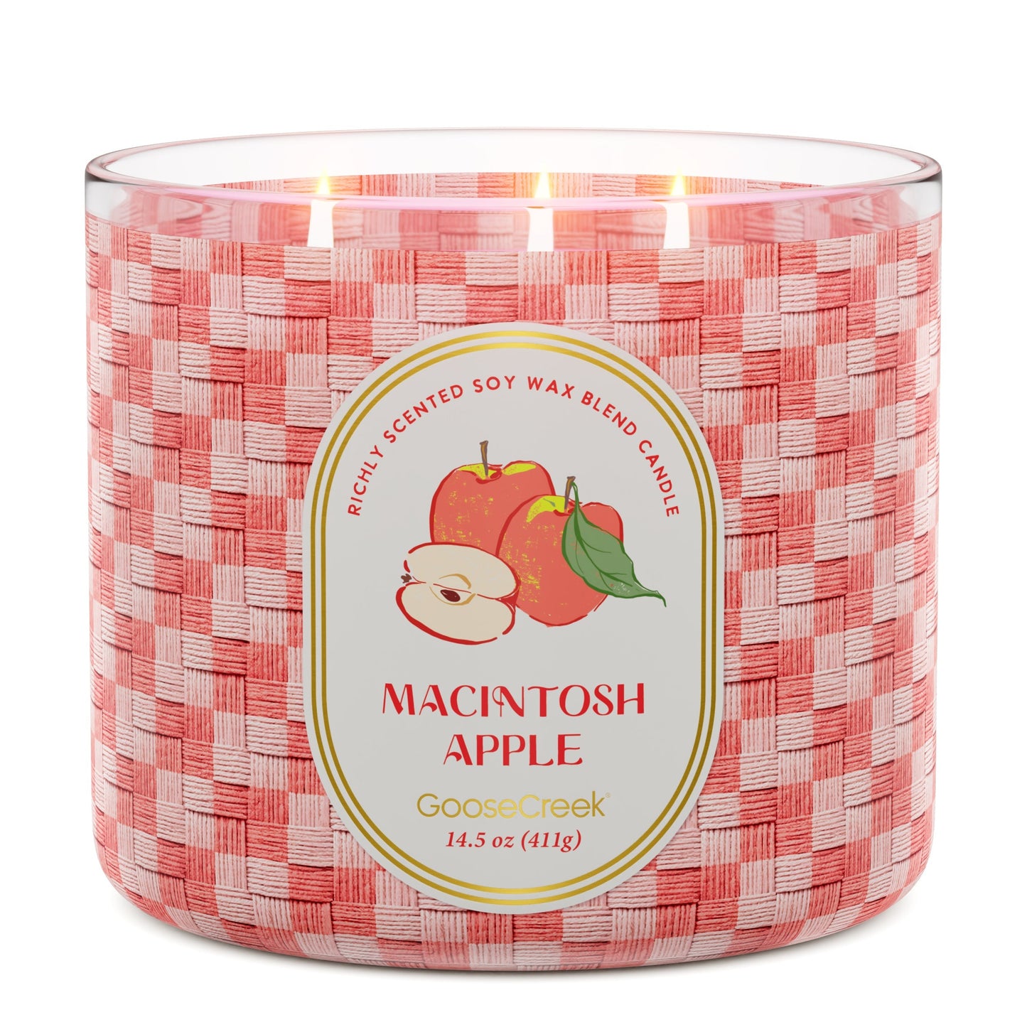 Macintosh Apple 3-Wick Candle