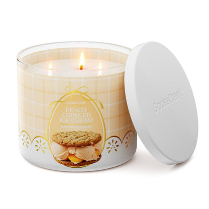 Peach Cobbler Ice Cream Large 3-Wick Candle