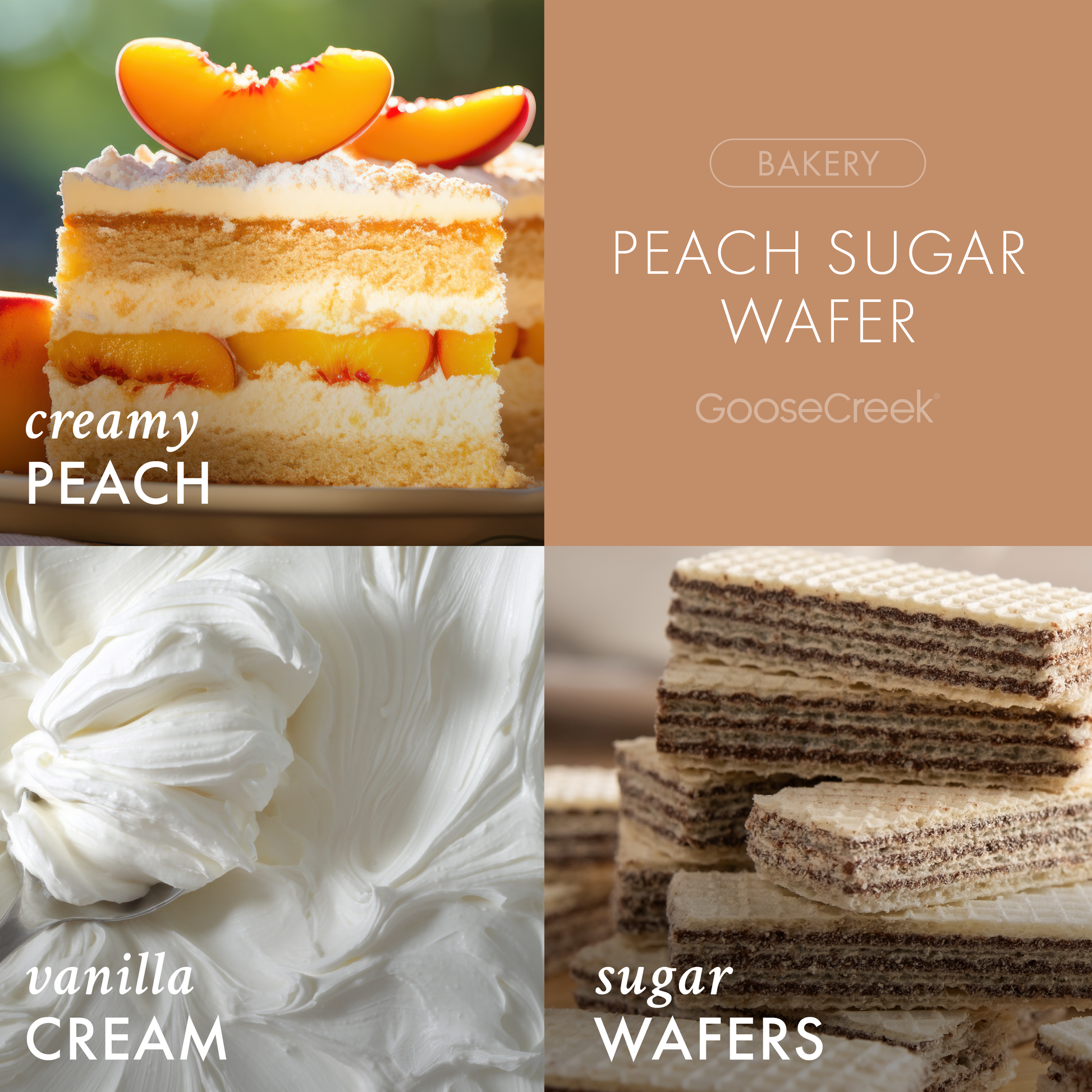 Peach Sugar Wafer Large 3-Wick Candle