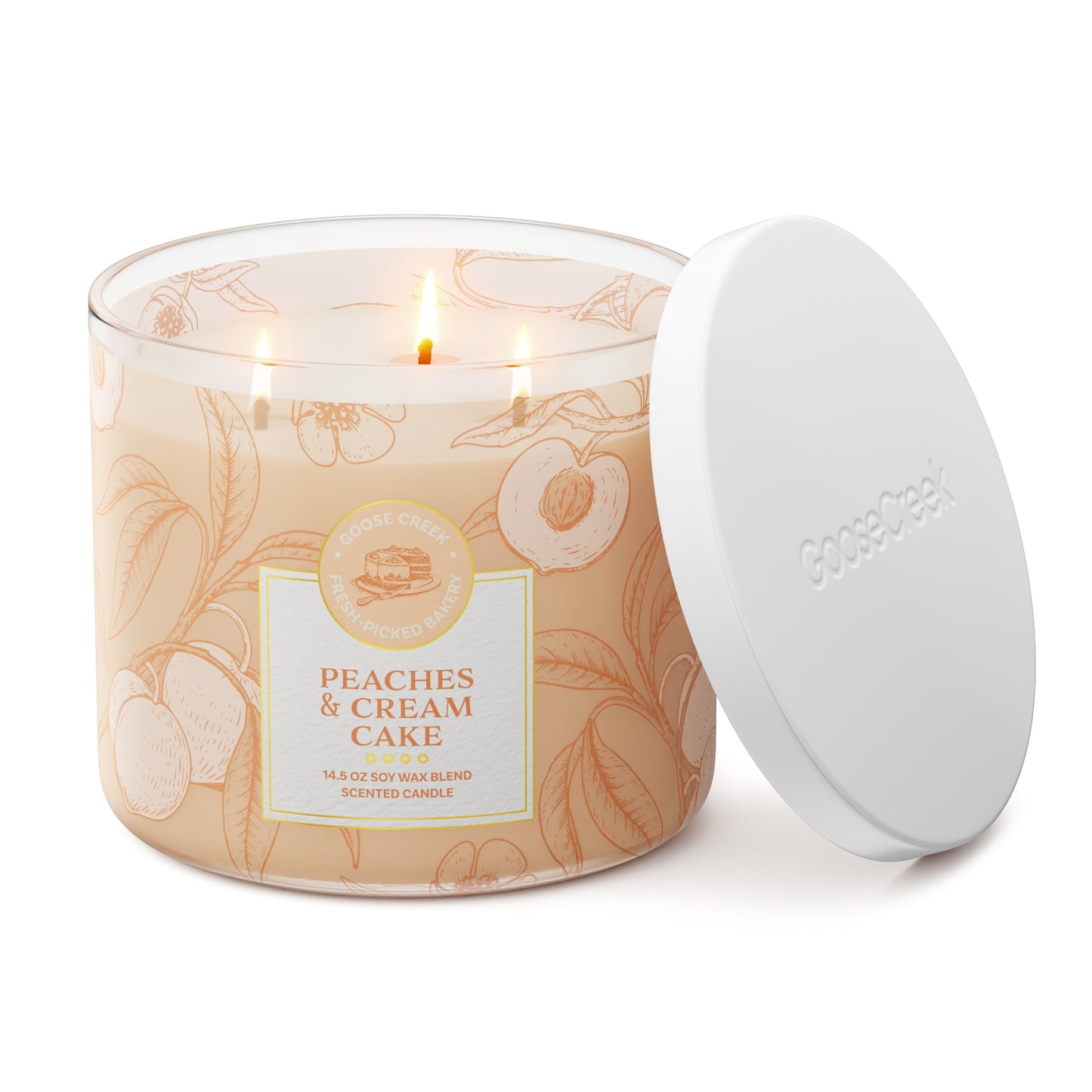 Peaches & Cream Cake 3-Wick Candle