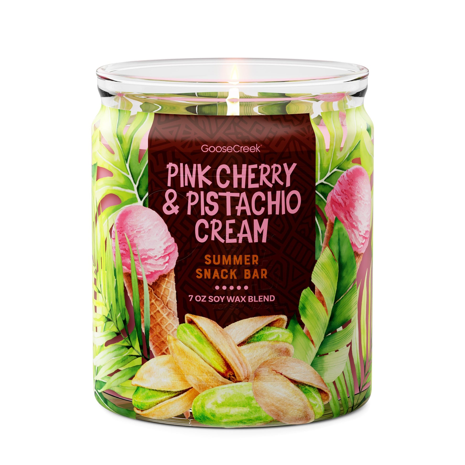 Pink Cherry & Pistachio Cream 7oz Single Wick Candle