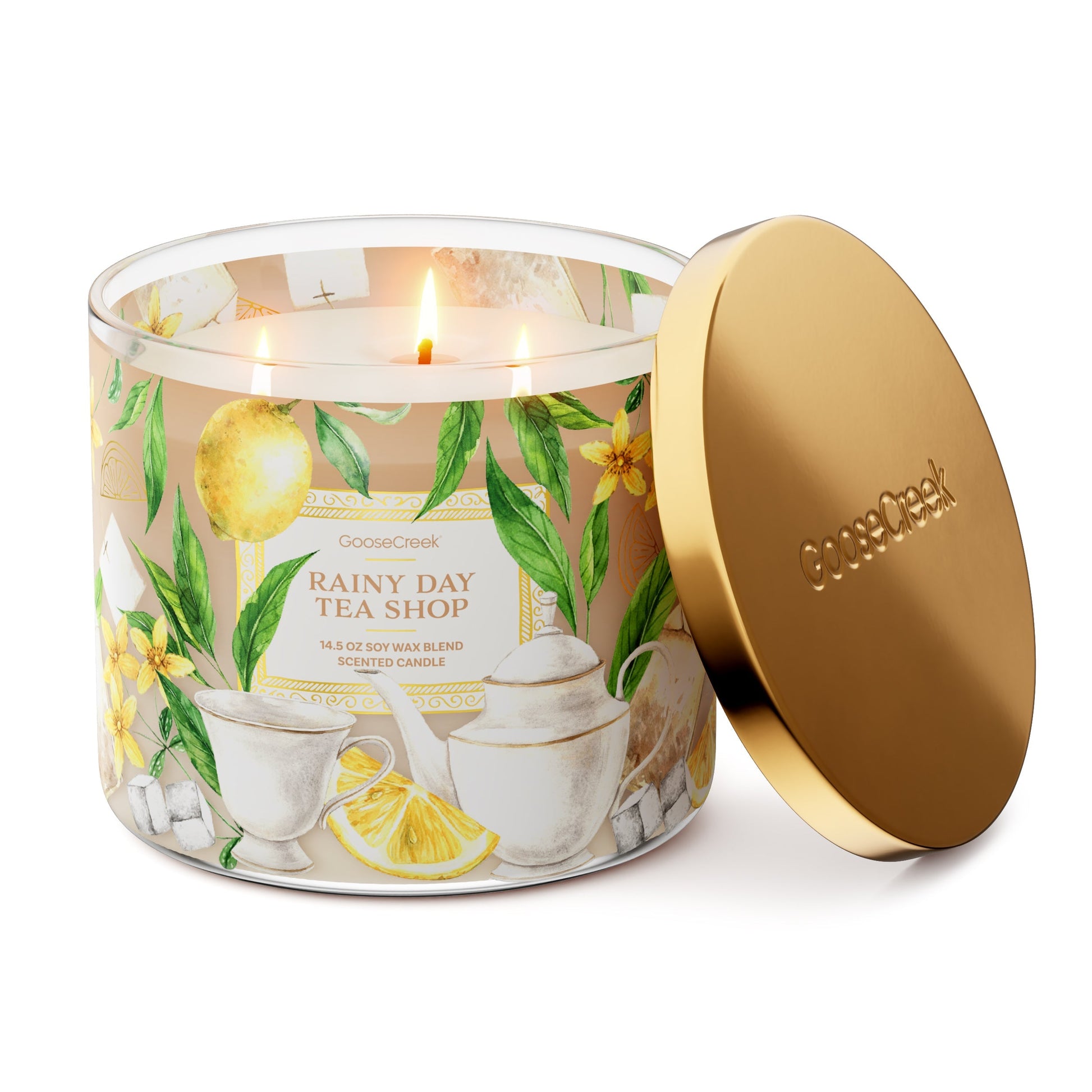 Rainy Day Tea Shop 3-Wick Candle