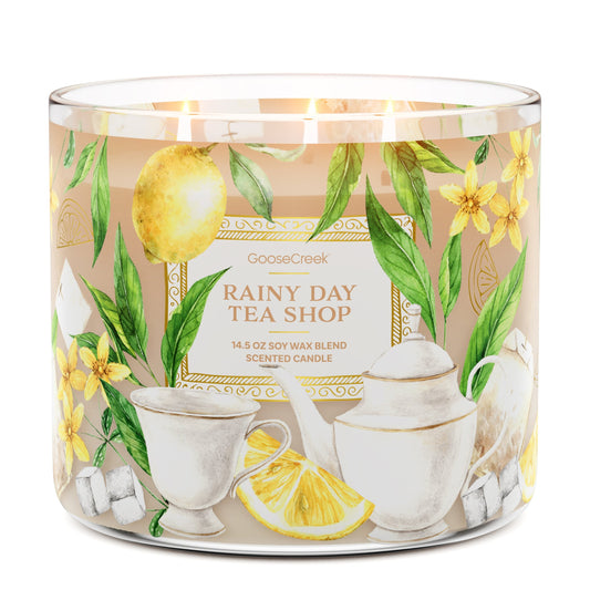 Rainy Day Tea Shop 3-Wick Candle