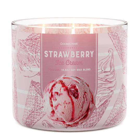 Strawberry Ice Cream 3-Wick Candle