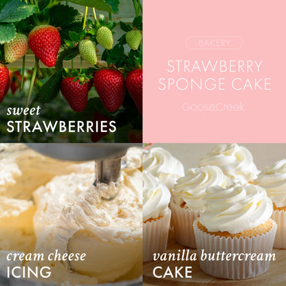 Strawberry Sponge Cake 3-Wick Candle