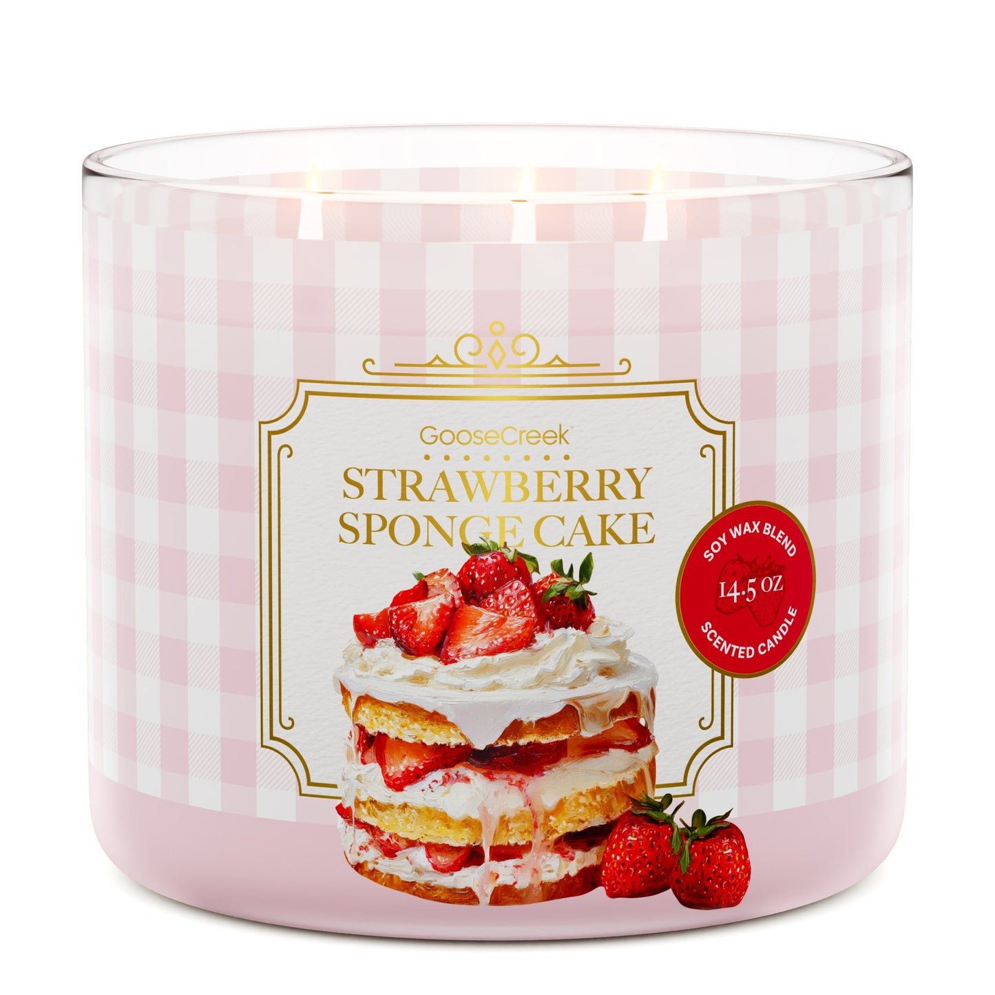 Strawberry Sponge Cake 3-Wick Candle