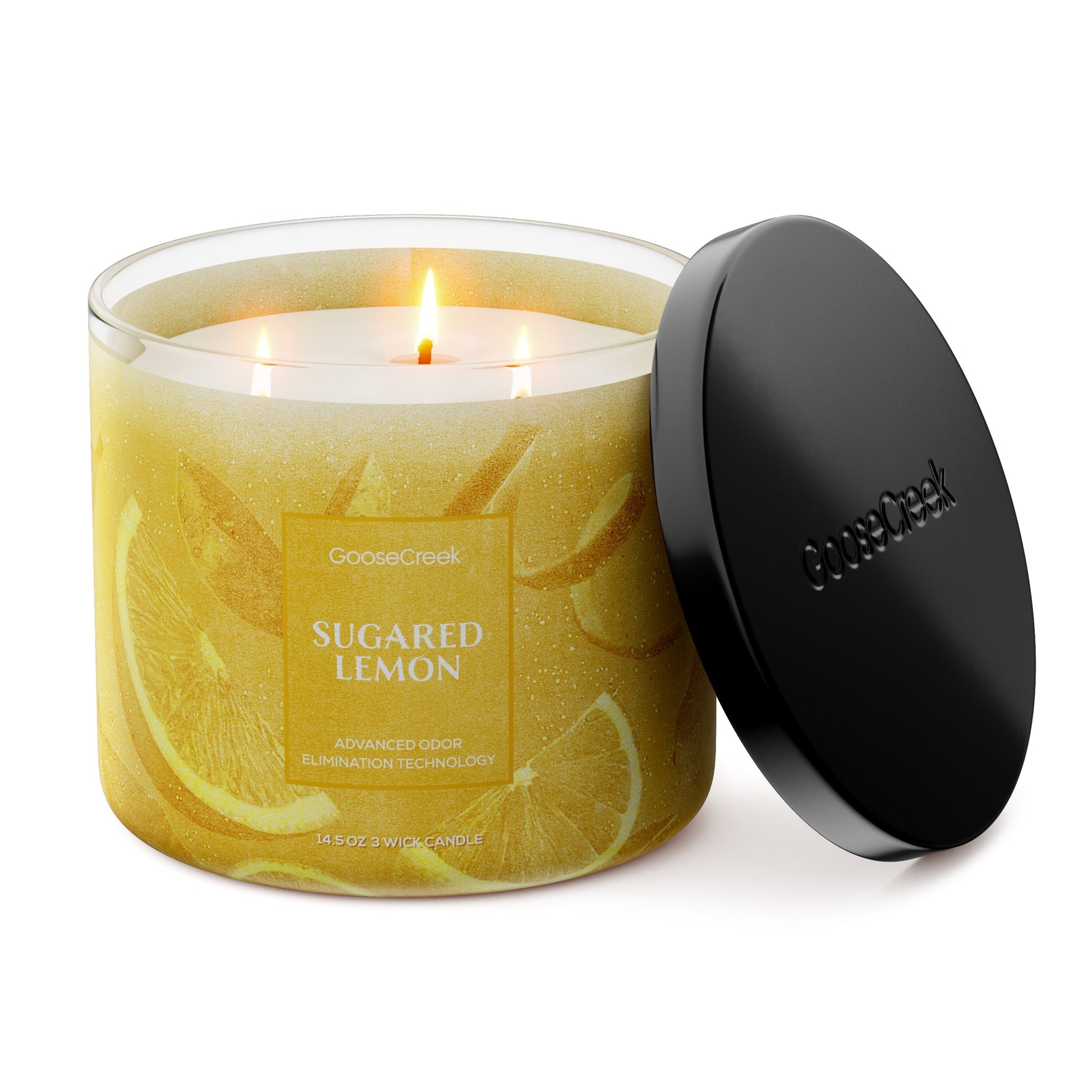 Sugared Lemon Odor Eliminating 3-Wick Candle