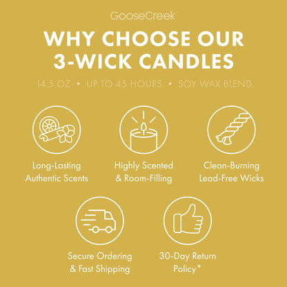 Sugared Lemon Odor Eliminating 3-Wick Candle