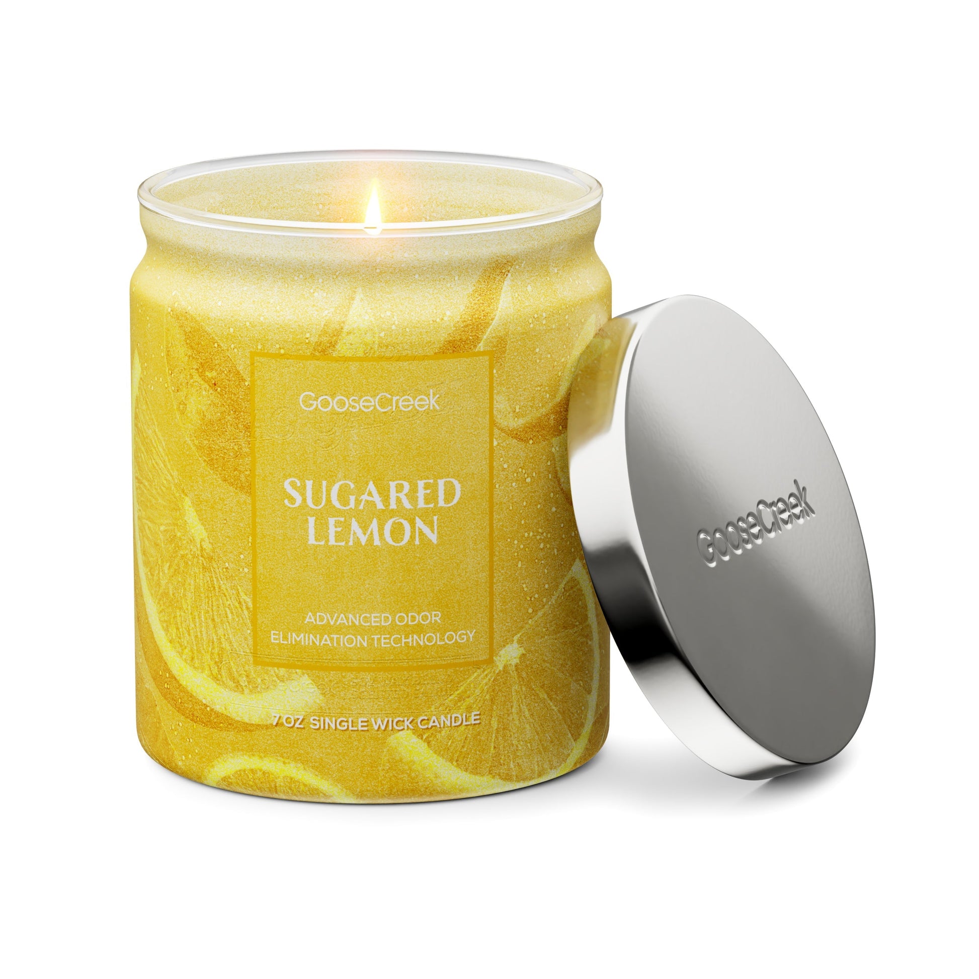 Sugared Lemon Odor Eliminating 7oz Single Wick Candle