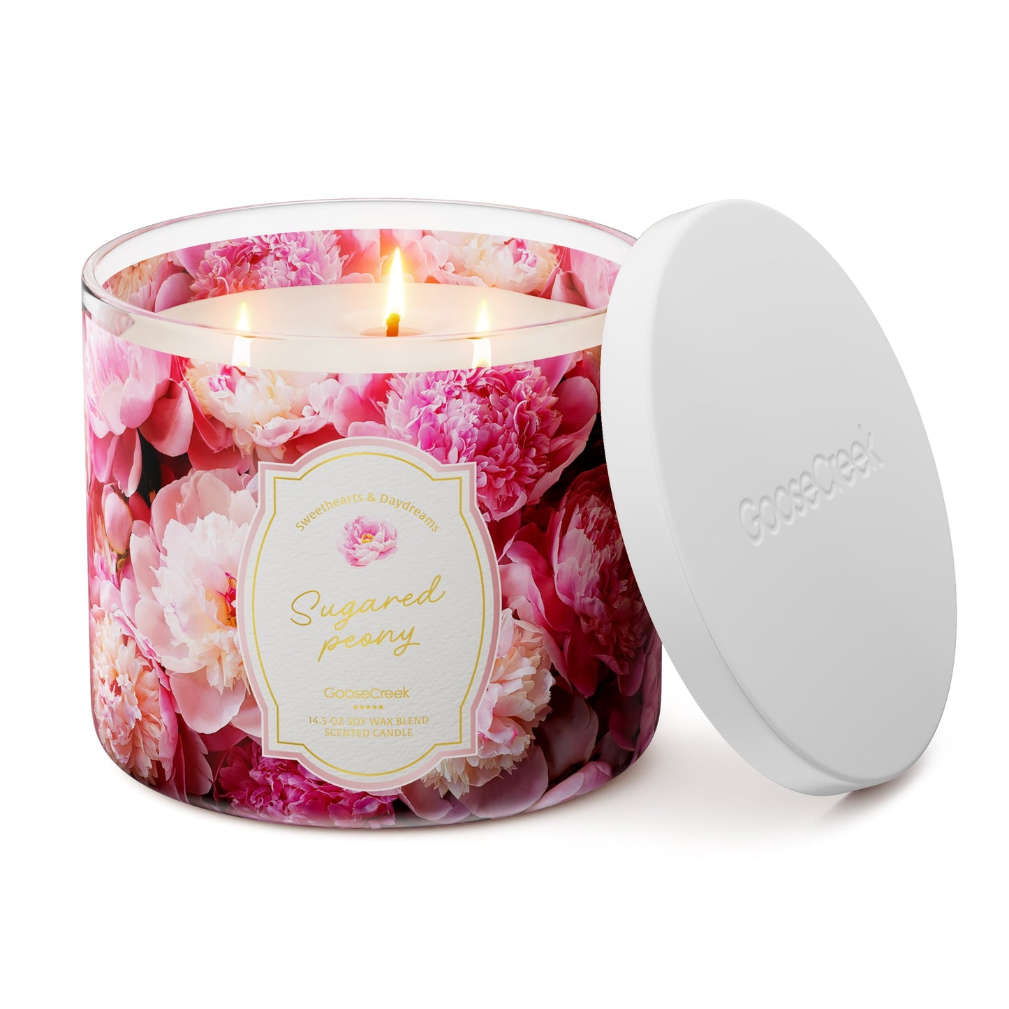 Sugared Peony 3-Wick Candle