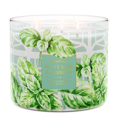 White Basil & Verbena 3-Wick Candle