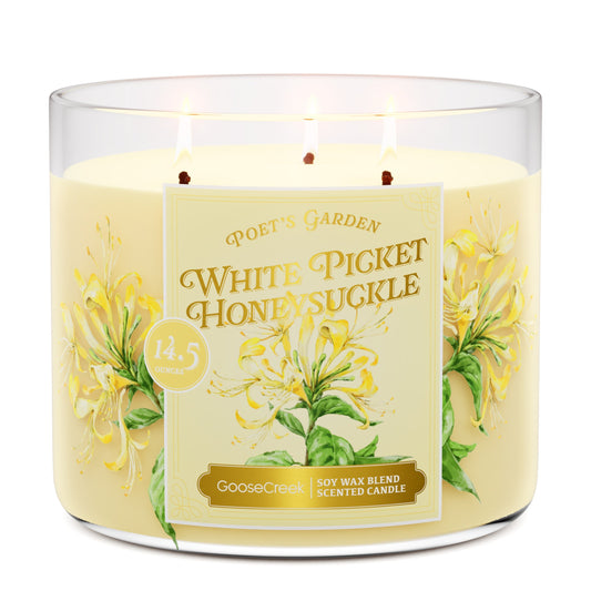 White Picket Honeysuckle 3-Wick Candle